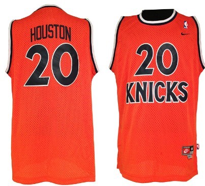 New York Knicks #20 Allan Houston Orange Swingman Throwback Jersey