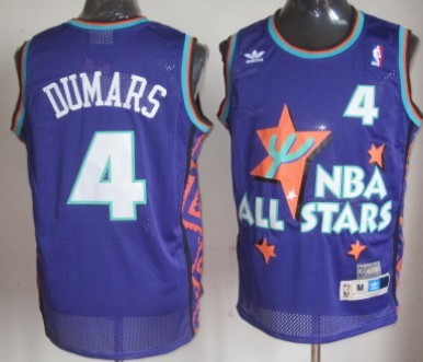 NBA 1995 All-Star #4 Joe Dumars Purple Swingman Throwback Jersey 