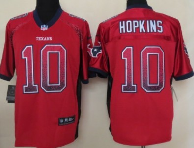 Nike Houston Texans #10 DeAndre Hopkins Drift Fashion Red Elite Jersey