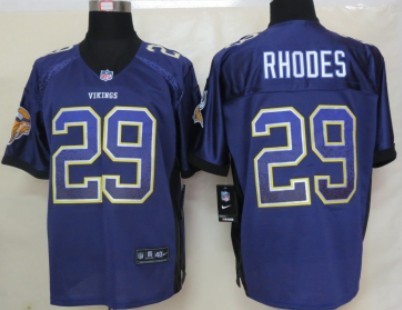 Nike Minnesota Vikings #29 Xavier Rhodes Drift Fashion Purple Elite Jersey
