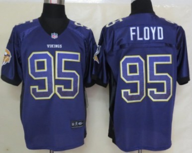 Nike Minnesota Vikings #95 Sharrif Floyd Drift Fashion Purple Elite Jersey