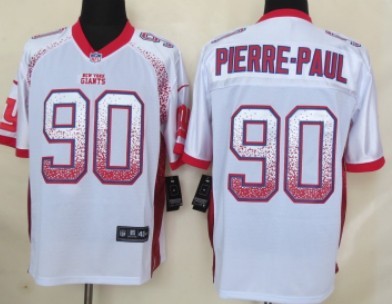 Nike New York Giants #90 Jason Pierre-Paul Drift Fashion White Elite Jersey