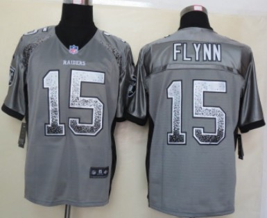 Nike Oakland Raiders #15 Matt Flynn Drift Fashion Gray Elite Jersey