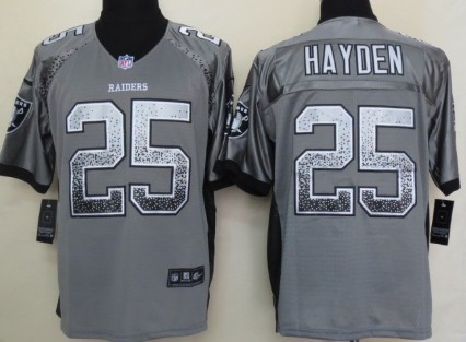 Nike Oakland Raiders #25 D.J. Hayden Drift Fashion Gray Elite Jersey