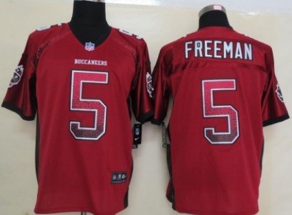 Nike Tampa Bay Buccaneers #5 Josh Freeman Drift Fashion Red Elite Jersey