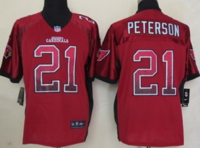Nike Arizona Cardinals #21 Patrick Peterson Drift Fashion Red Elite Jersey