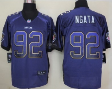 Nike Baltimore Ravens #92 Haloti Ngata Drift Fashion Purple Elite Jersey