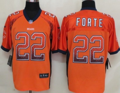 Nike Chicago Bears #22 Matt Forte Drift Fashion Orange Elite Jersey
