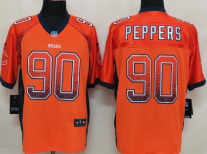Nike Chicago Bears #90 Julius Peppers Drift Fashion Orange Elite Jersey