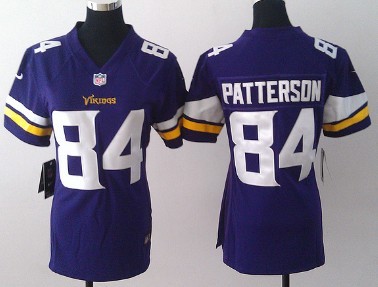 Nike Minnesota Vikings #84 Cordarrelle Patterson 2013 Purple Game Womens Jersey 