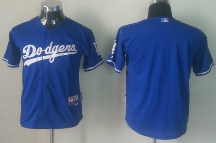 Los Angeles Dodgers Blank Blue Kids Jersey 