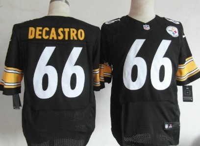 Nike Pittsburgh Steelers #66 David DeCastro Black Elite Jersey