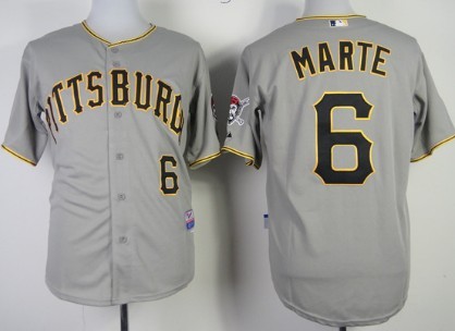 Pittsburgh Pirates #6 Starling Marte Gray Jersey 