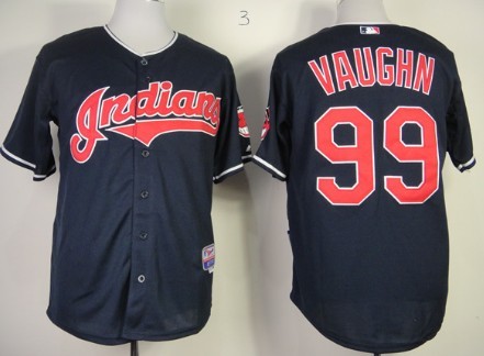 Cleveland Indians #99 Rick Vaughn Navy Blue Jersey