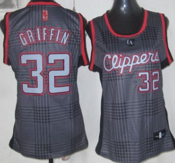 Los Angeles Clippers #32 Blake Griffin Black Rhythm Fashion Womens Jersey