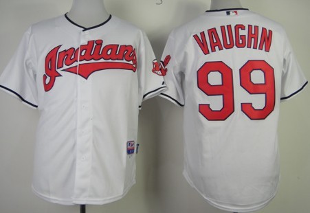 Cleveland Indians #99 Rick Vaughn White Jersey