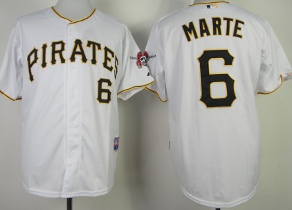 Pittsburgh Pirates #6 Starling Marte White Jersey