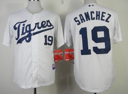 Detroit Tigers #19 Anibal Sanchez 2013 White Jersey