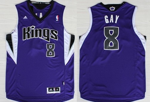 Sacramento Kings #8 Rudy Gay Revolution 30 Swingman Purple Jersey 