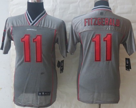 Nike Arizona Cardinals #11 Larry Fitzgerald 2013 Gray Vapor Kids Jersey 