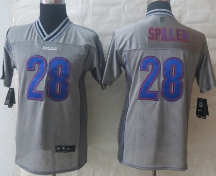 Nike Buffalo Bills #28 C.J. Spiller 2013 Gray Vapor Kids Jersey 