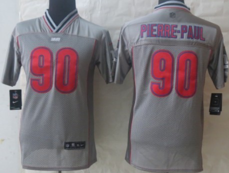 Nike New York Giants #90 Jason Pierre-Paul 2013 Gray Vapor Kids Jersey 