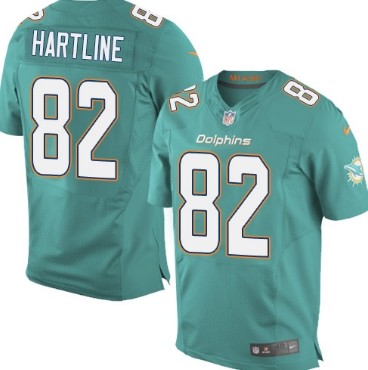 Nike Miami Dolphins #82 Brian Hartline 2013 Green Elite Jersey