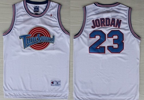 NBA Space Jam #23 Michael Jordan White Swingman Throwback Jersey