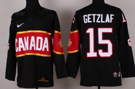 2014 Olympics Canada #15 Ryan Getzlaf Black Jersey 