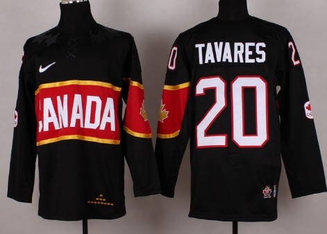 2014 Olympics Canada #20 John Tavares Black Jersey 