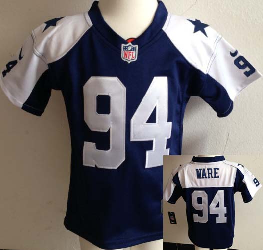 Nike Dallas Cowboys #94 DeMarcus Ware Blue Thanksgiving Toddlers Jersey