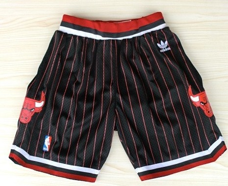 Chicago Bulls Black With Red Pinstripe Short