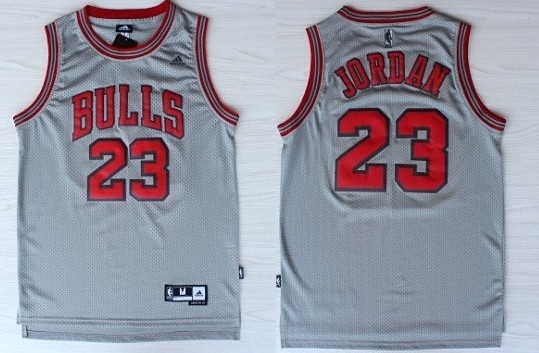 Chicago Bulls #23 Michael Jordan 2013 Gray Swingman Jersey 