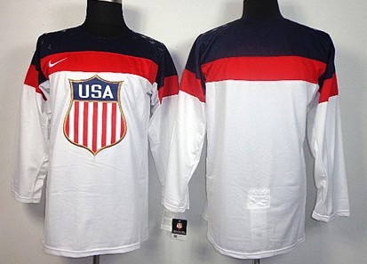 2014 Olympics USA Mens Customized White Jersey 