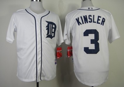 Detroit Tigers #3 Ian Kinsler White Jersey 