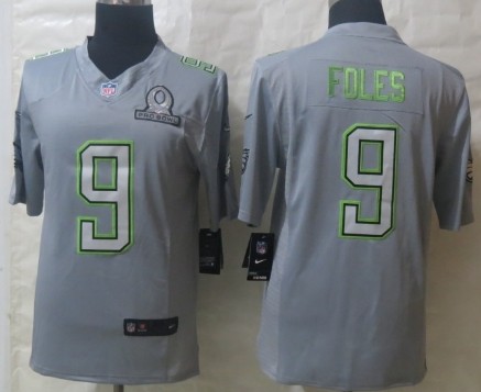 Nike Philadelphia Eagles #9 Nick Foles 2014 Pro Bowl Gray Jersey