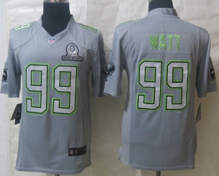Nike Houston Texans #99 J.J. Watt 2014 Pro Bowl Gray Jersey