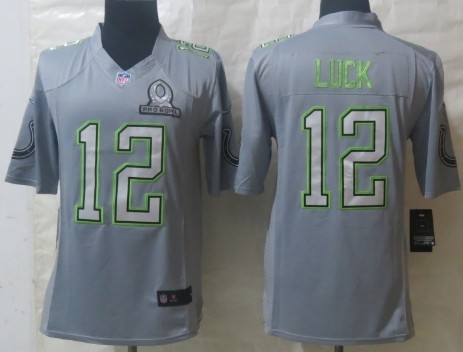 Nike Indianapolis Colts #12 Andrew Luck 2014 Pro Bowl Gray Jersey