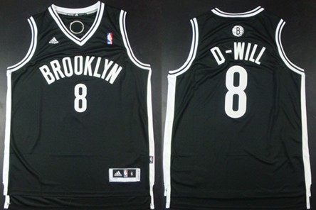 Brooklyn Nets #8 D-Will Black Nickname Revolution 30 Swingman Black Jersey