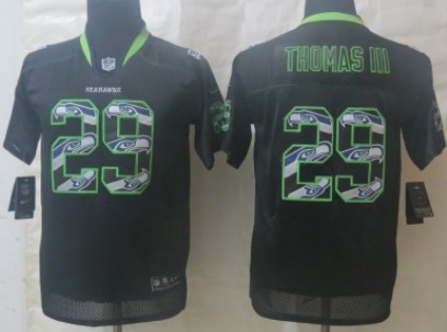 Nike Seattle Seahawks #29 Earl Thomas III Lights Out Black Ornamented Kids Jersey 