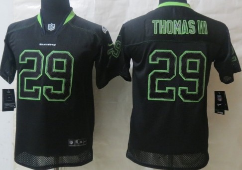 Nike Seattle Seahawks #29 Earl Thomas III Lights Out Black Kids Jersey 