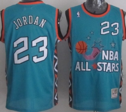 NBA 1996 All-Star #23 Michael Jordan Green Swingman Throwback Jersey 