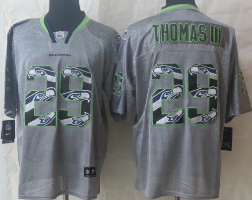 Nike Seattle Seahawks #29 Earl Thomas III Lights Out Gray Ornamented Elite Jersey 