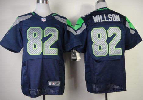 Nike Seattle Seahawks #82 Luke Willson Navy Blue Elite Jersey