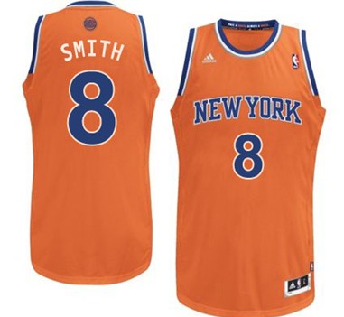 New York Knicks #8 J.R. Smith Orange Swingman Jersey