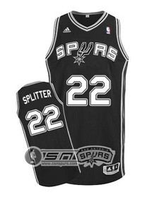 San Antonio Spurs #22 Tiago Splitter Black Swingman Jersey 