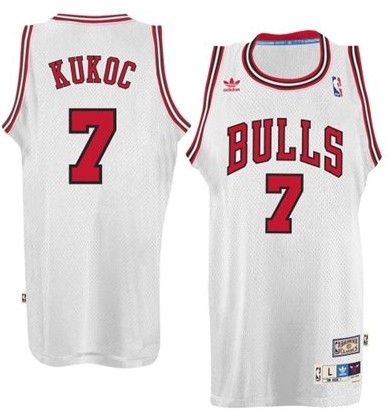 Chicago Bulls #7 Toni Kukoc White Swingman Throwback Jersey