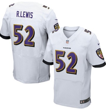 Nike Baltimore Ravens #52 Ray Lewis 2013 White Elite Jersey 