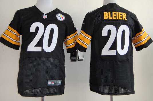 Nike Pittsburgh Steelers #20 Rocky Bleier Black Elite Jersey
