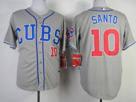 Chicago Cubs #10 Ron Santo 2014 Gray Jersey 